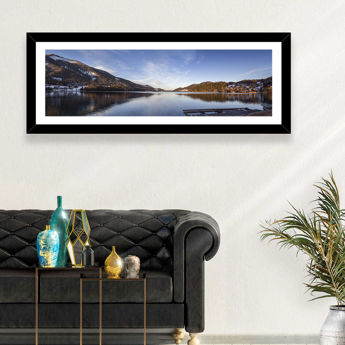 Fuschlsee Dock at Golden Hour Wall Art