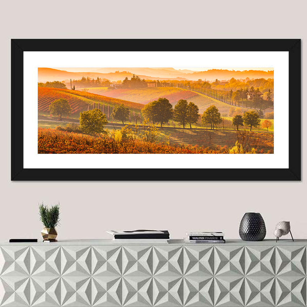 Golden Hour Vineyard Hills Wall Art