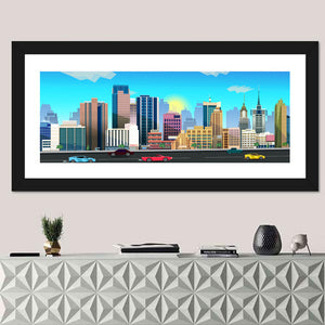 Digital City Landscape Wall Art