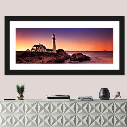 Portland Head Light at Dusk Wall Art
