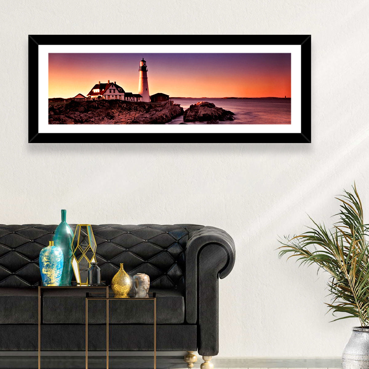 Portland Head Light at Dusk Wall Art