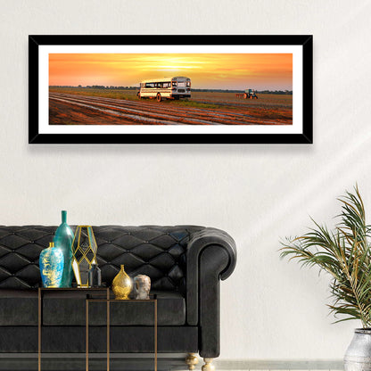 Indiana Farm Field at Golden Hour Wall Art