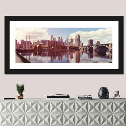 Minneapolis Skyline at Third Avenue Bridge Wall Art