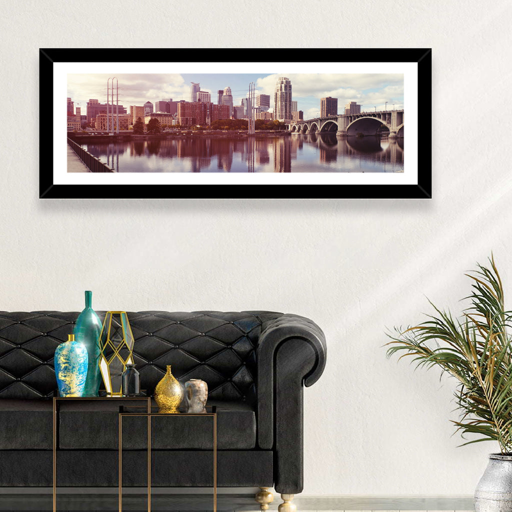 Minneapolis Skyline at Third Avenue Bridge Wall Art