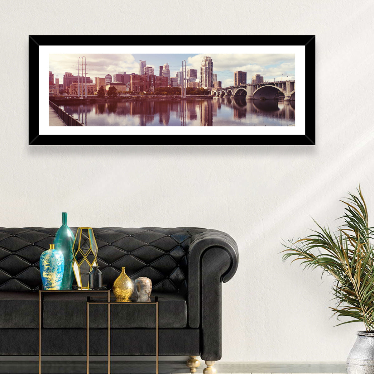 Minneapolis Skyline at Third Avenue Bridge Wall Art