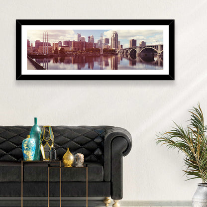 Minneapolis Skyline at Third Avenue Bridge Wall Art