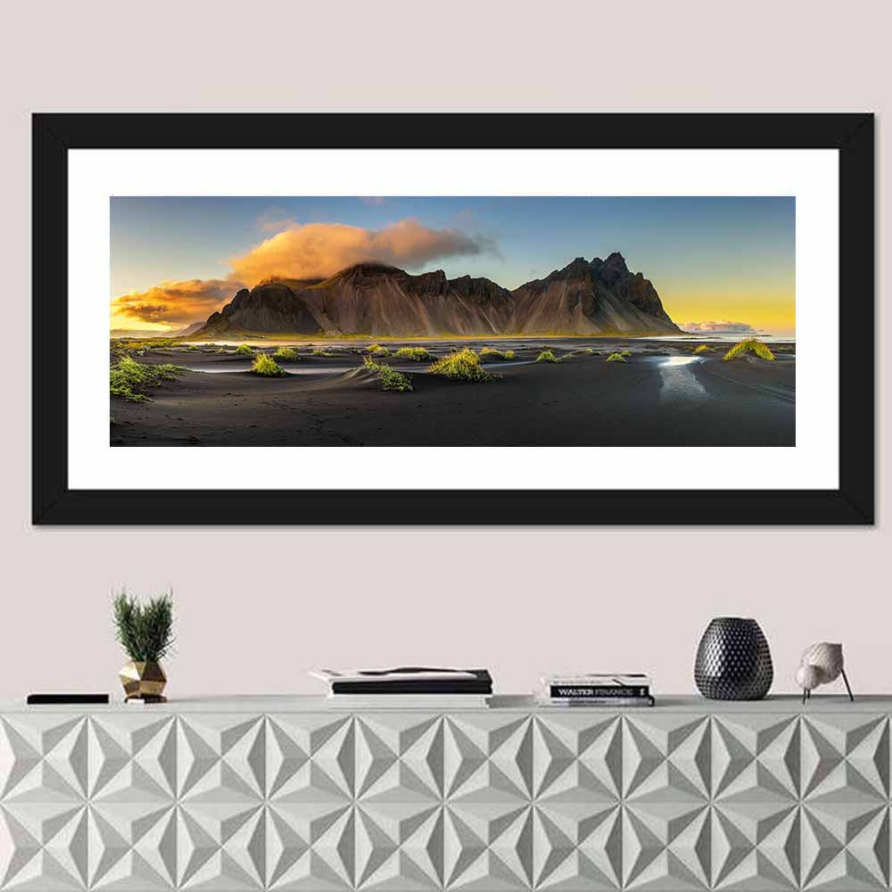 Vestrahorn Black Sand Sunrise Wall Art