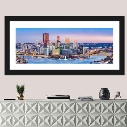 Pittsburgh Twilight Skyline Wall Art