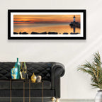 Duluth North Pier Lighthouse Sunset Wall Art