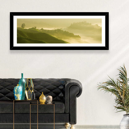 Tea Plantation Morning Mist Wall Art