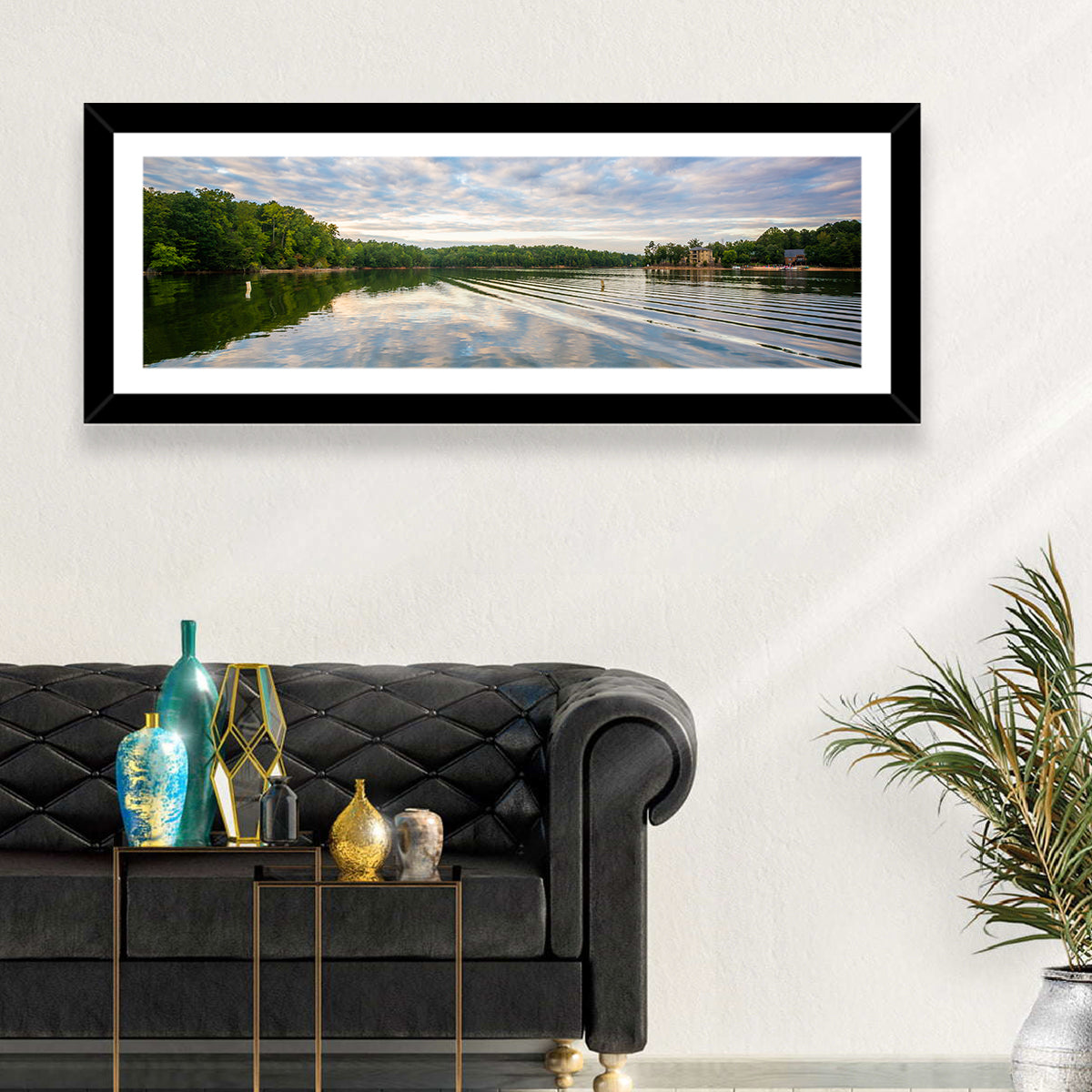 Cloudy Lake Norman Landscape Wall Art