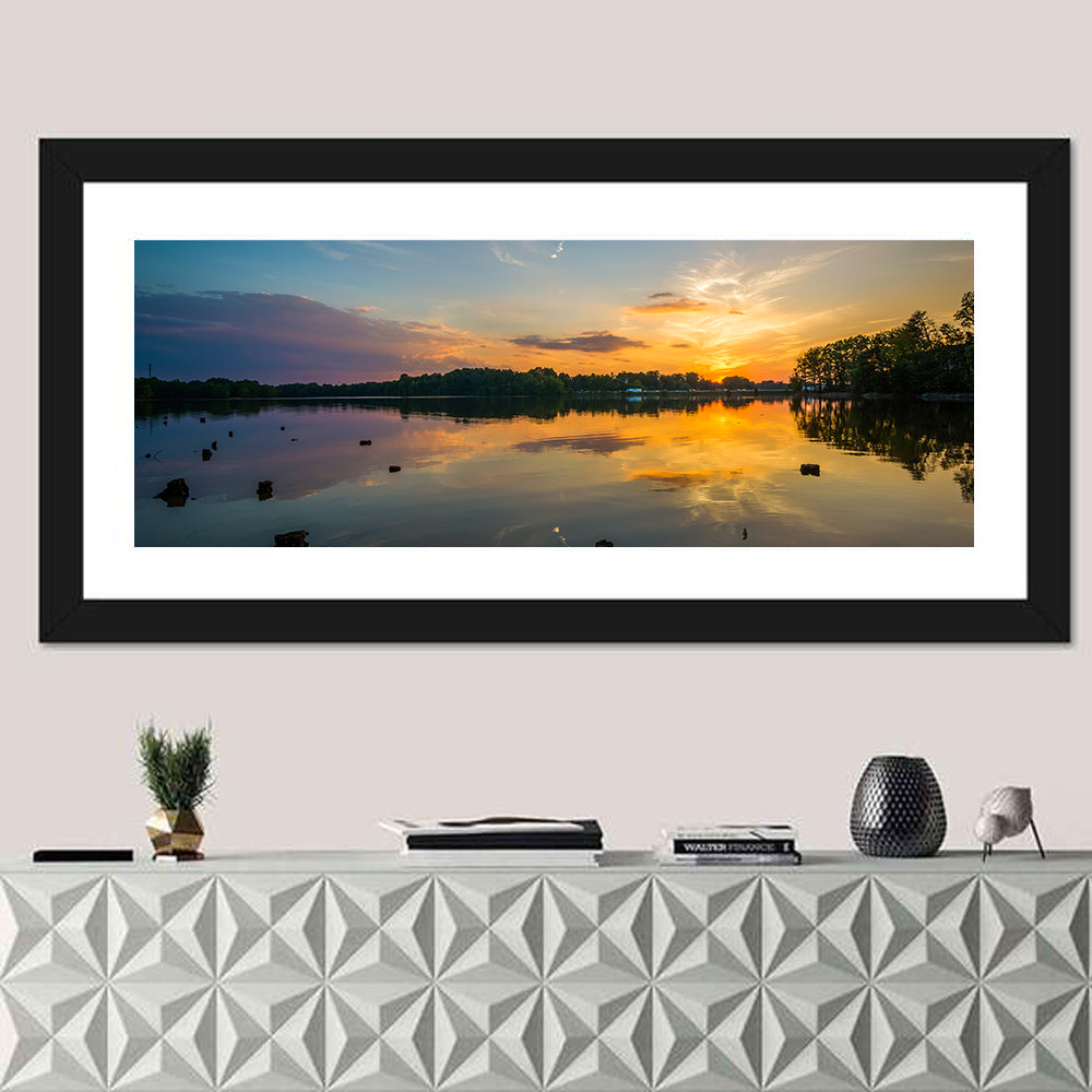Lake Norman Sunset Reflection Wall Art