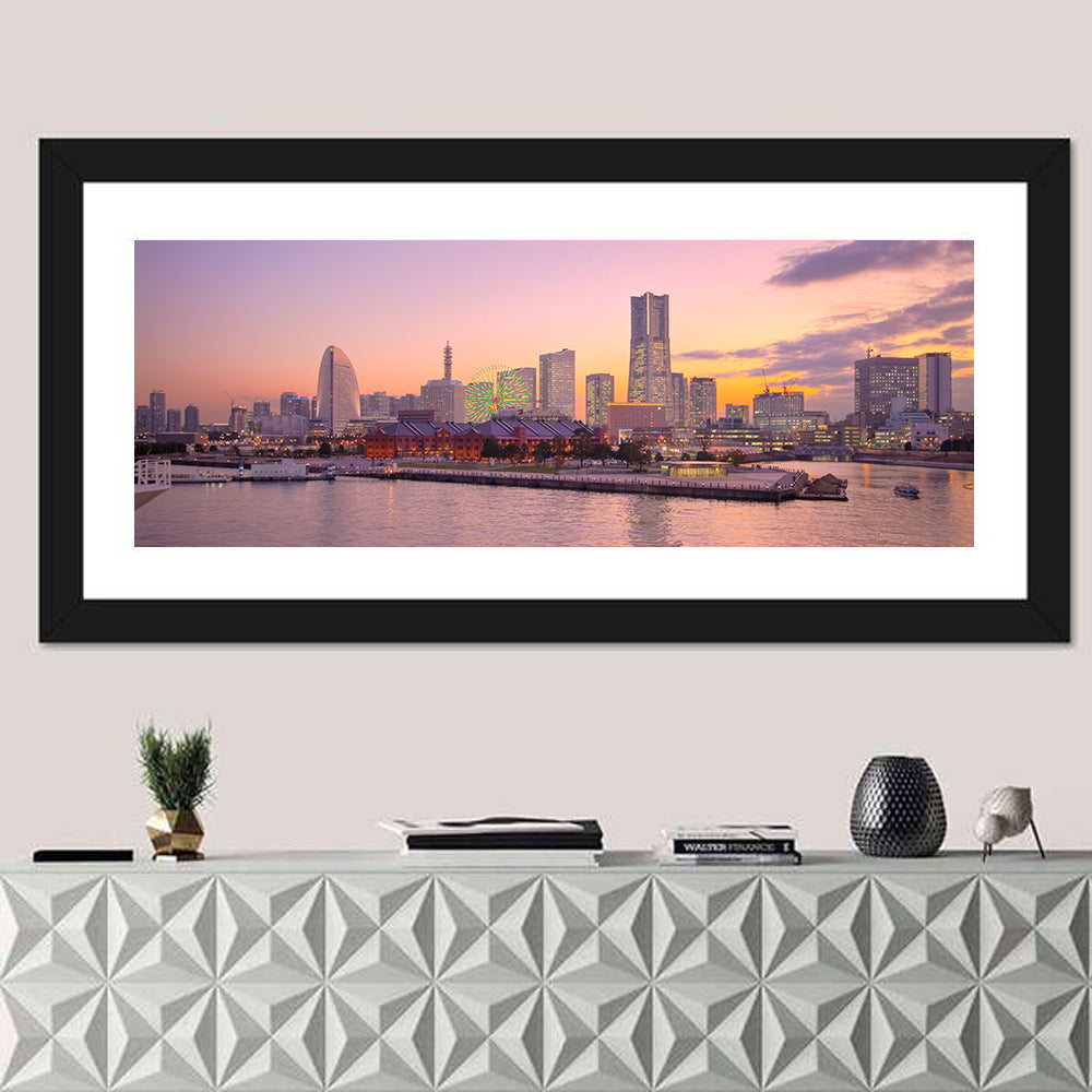 Yokohama Harbor Twilight Wall Art