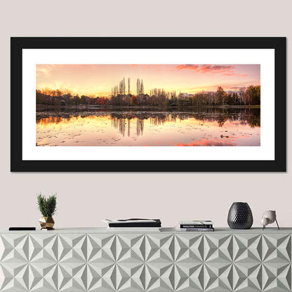 Lake Burley Griffin Sunset Reflection Wall Art