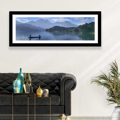 Sun Moon Lake Morning Mist Wall Art