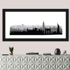 New York Skyline Silhouette Wall Art