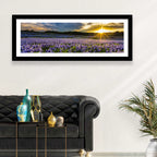 Texas Bluebonnet Field at Sunset Wall Art