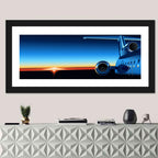 Private Jet Sunrise Wall Art
