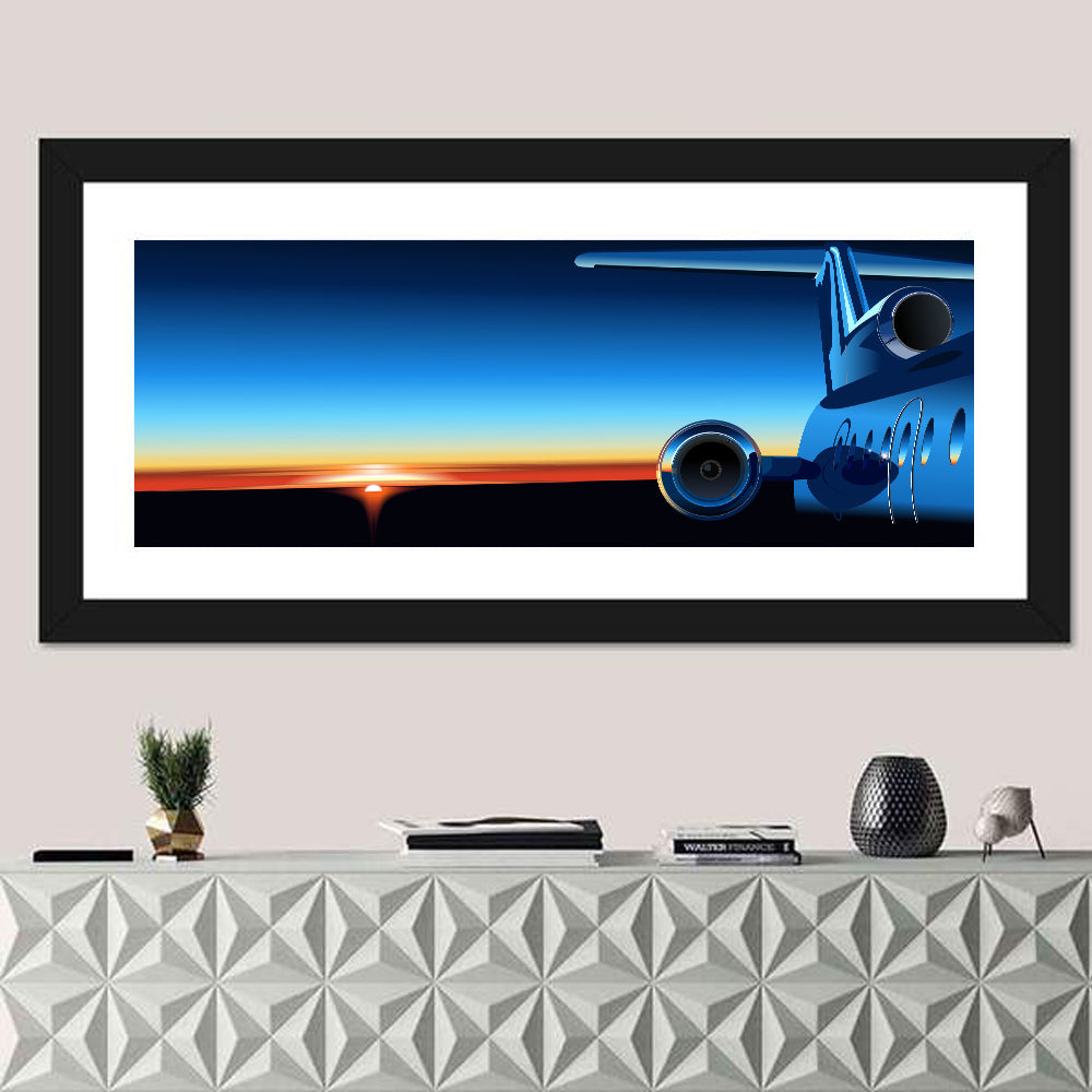 Private Jet Sunrise Wall Art