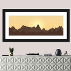 Sunset Mountain Silhouettes Wall Art