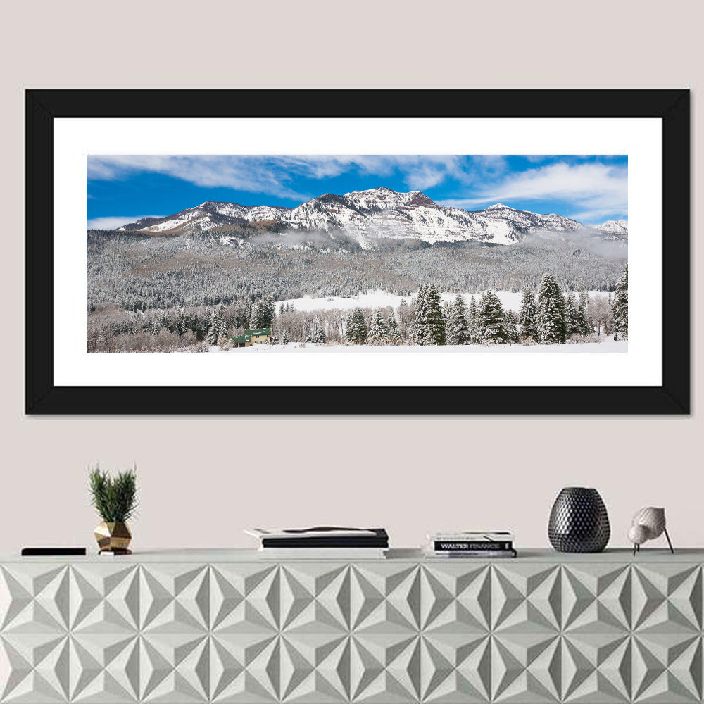 Colorado Snowy Mountain Cabin Wall Art