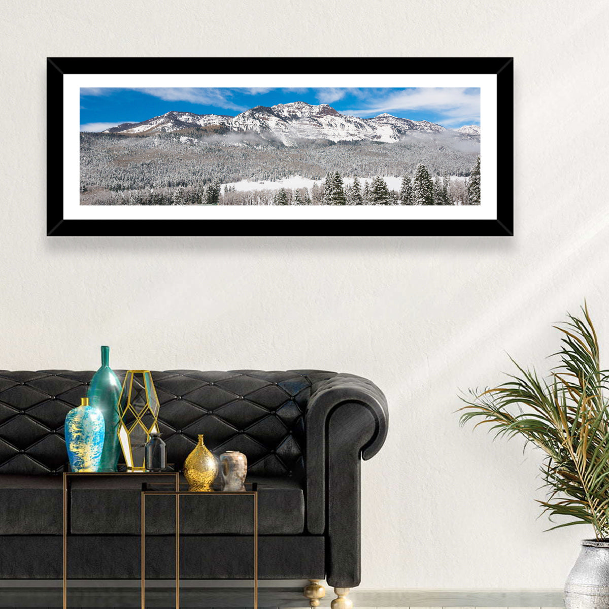 Colorado Snowy Mountain Cabin Wall Art