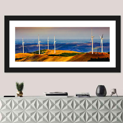Golden Hour Wind Turbines Wall Art
