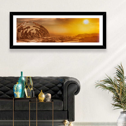 Deserted Alien Planet at Dusk Wall Art