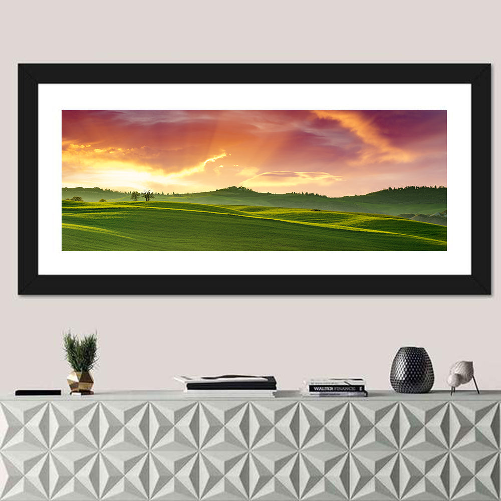 Tuscany Rolling Hills Sunset Wall Art
