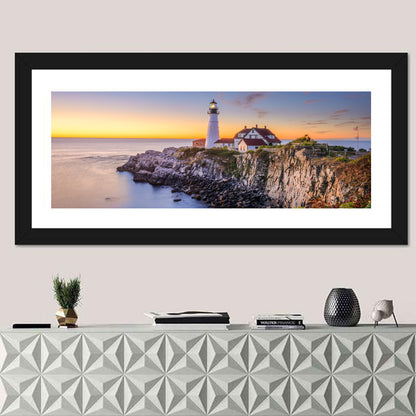 Portland Head Light at Dusk Wall Art