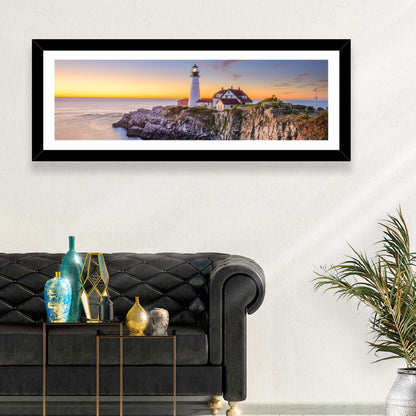Portland Head Light at Dusk Wall Art