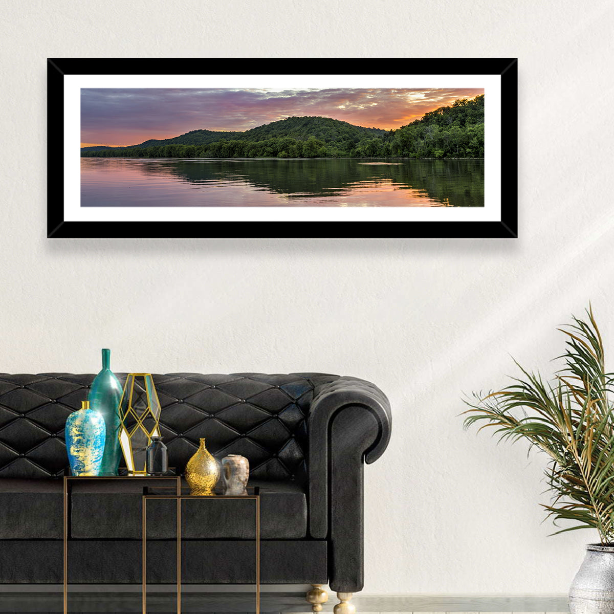 Ohio River Paden City at Dusk Wall Art