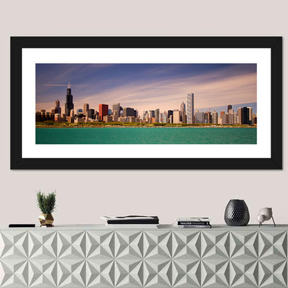 Chicago Skyline Above Lake Michigan Wall Art