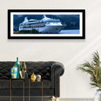 Misty Docked Cruise Ship Wall Art