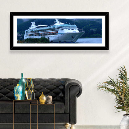 Misty Docked Cruise Ship Wall Art