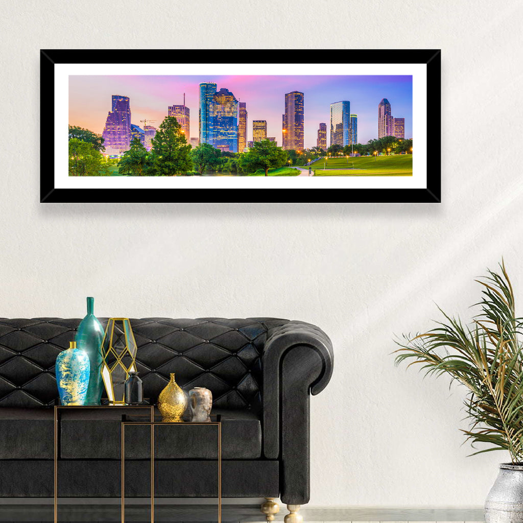 Houston Skyline at Dusk Wall Art