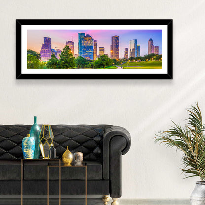 Houston Skyline at Dusk Wall Art