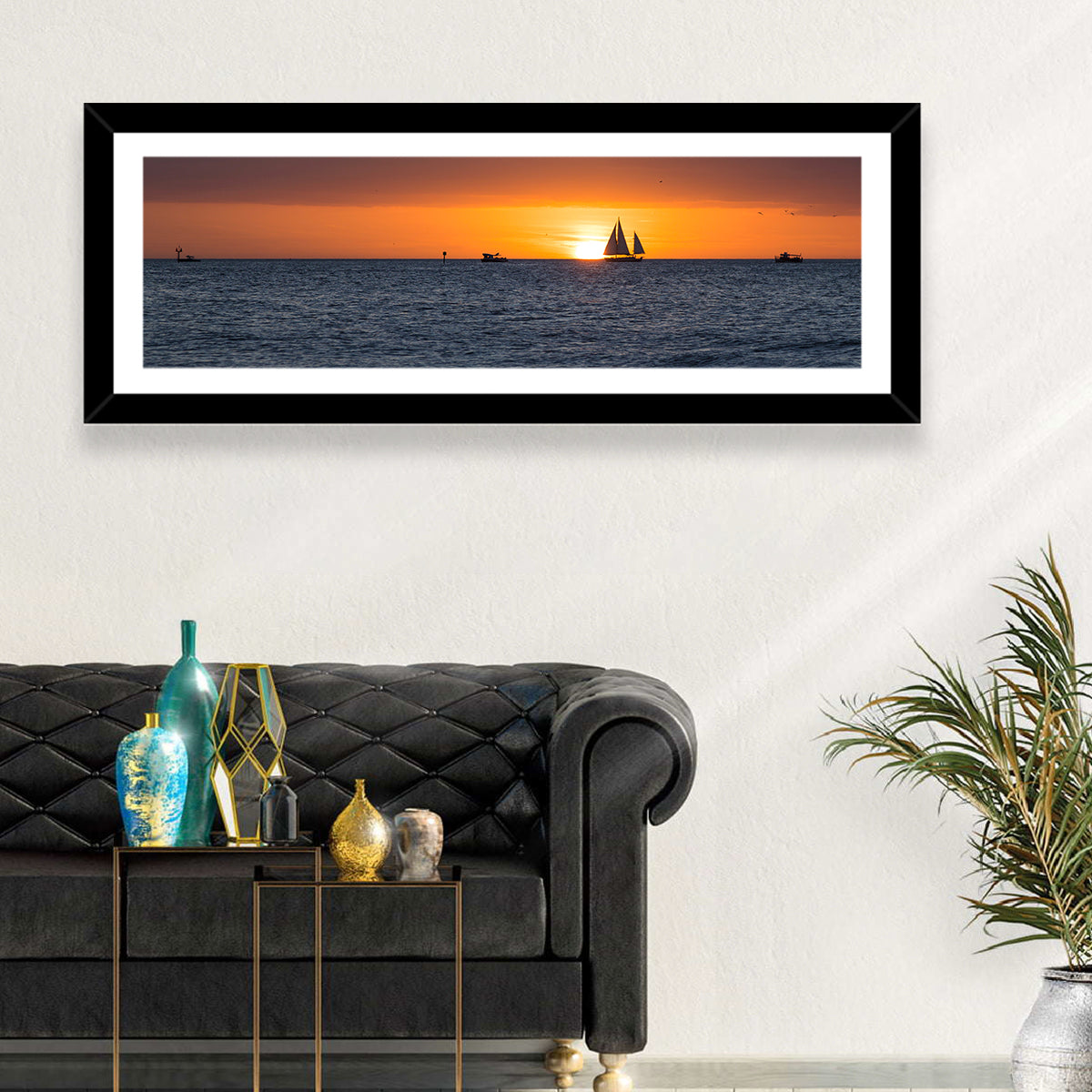 Florida Sailboat Sunset Wall Art