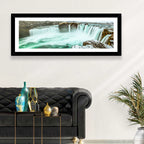 Goðafoss Winter Waterfall Wall Art