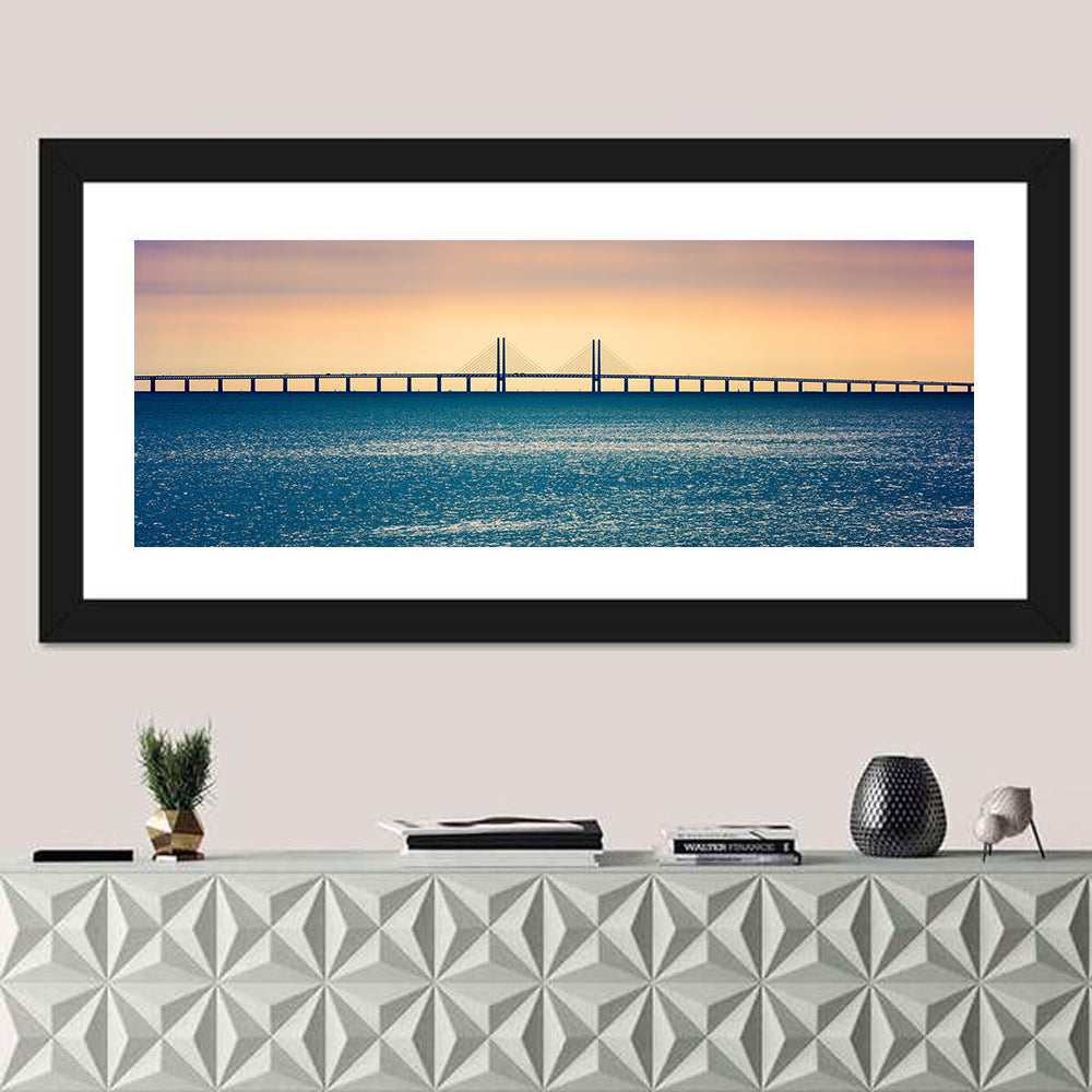 Øresund Bridge at Sunset Wall Art