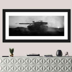 German Tank Desert Silhouette Wall Art