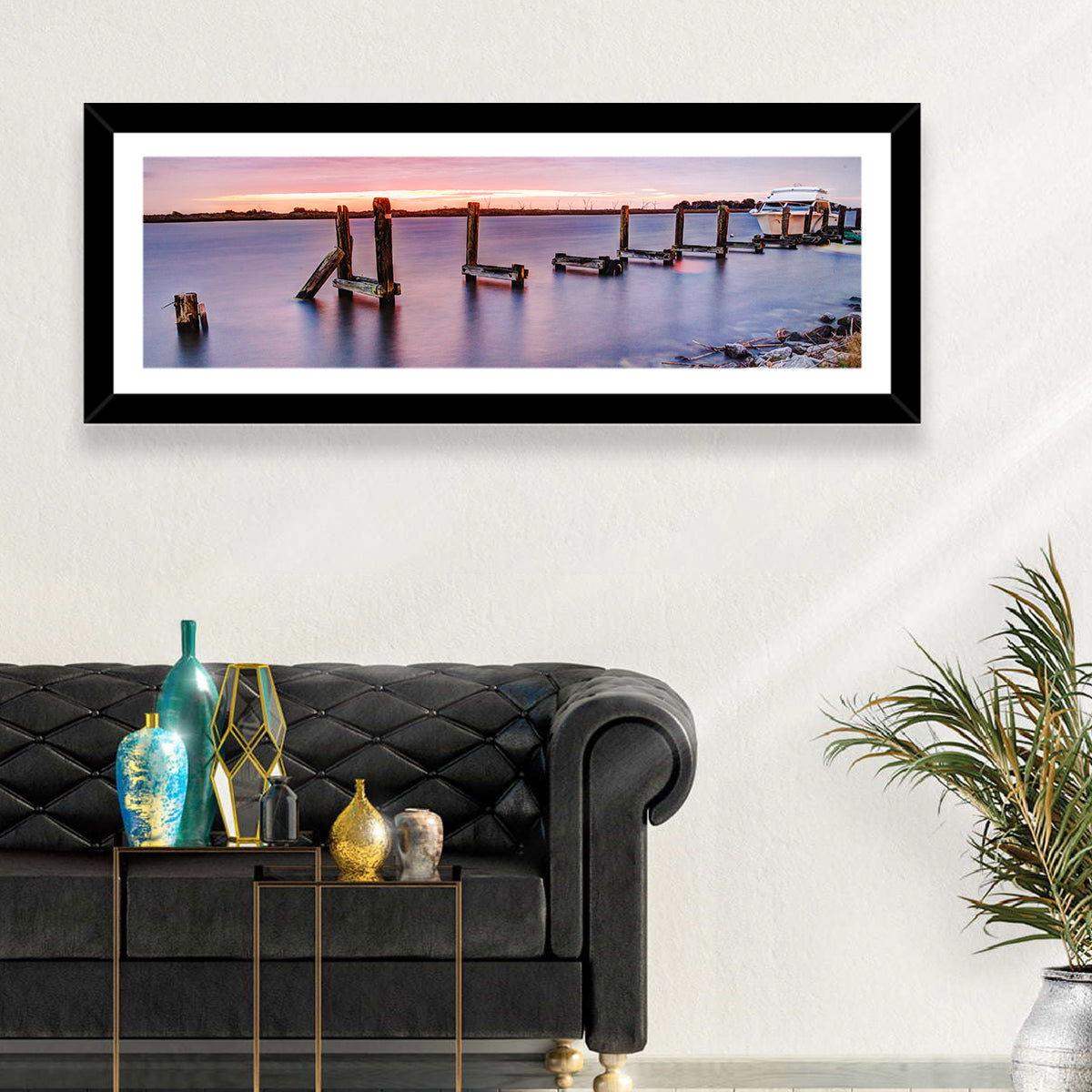 Bayou Lafourche Dock Sunrise Wall Art