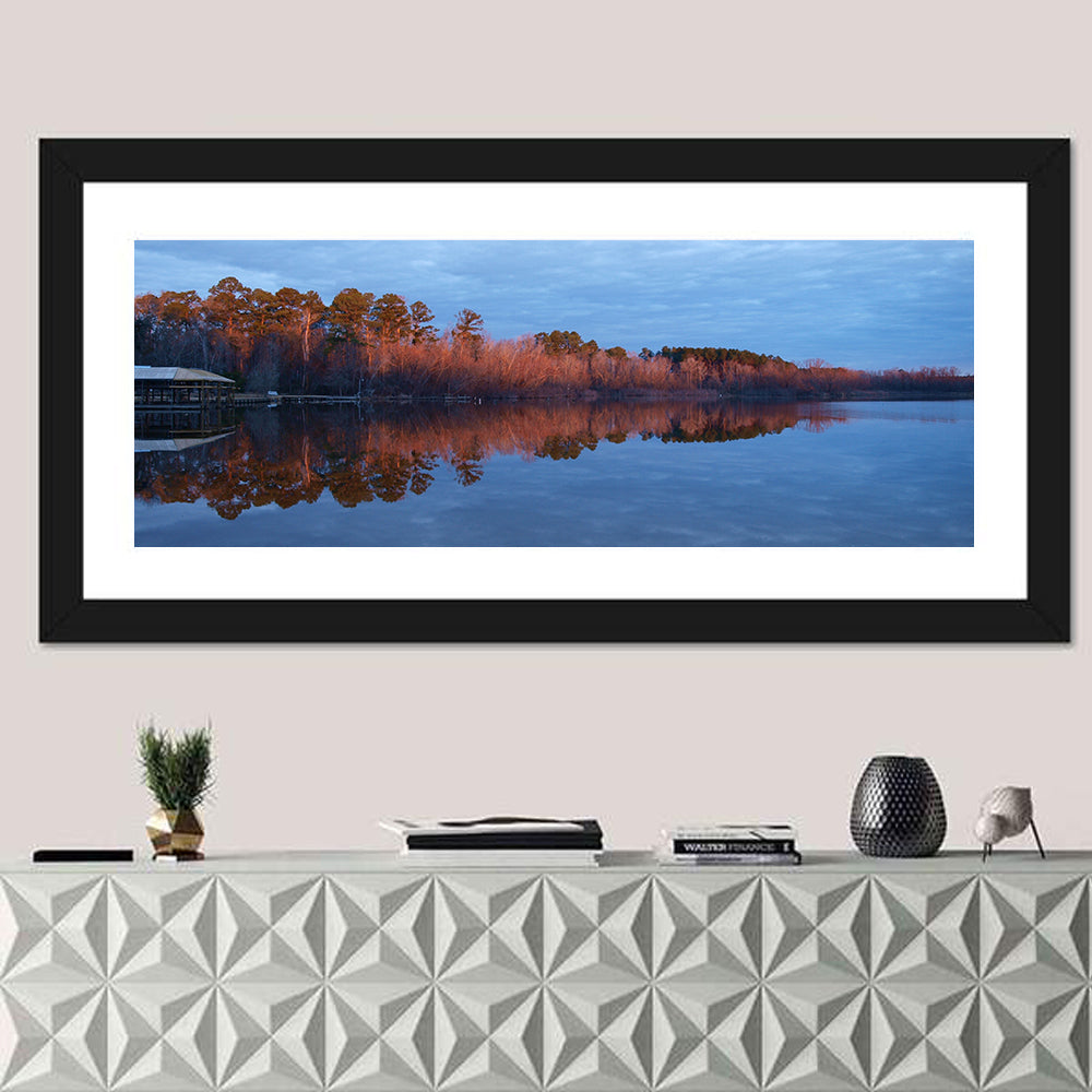 Lake Livingston Pier at Golden Hour Wall Art