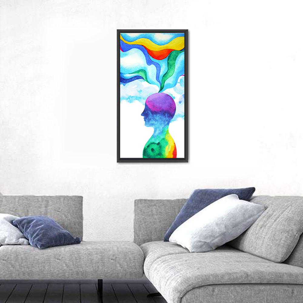Thinking Mind Silhouette Wall Art