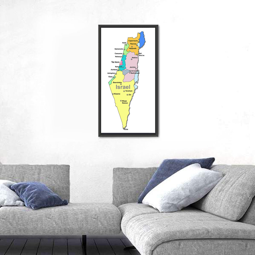 Minimalist Israel Map Wall Art