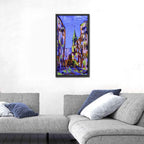 Old City Street with Steeple Wall Art