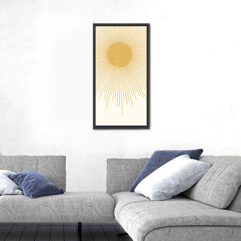 Textured Sunburst Abstract Wall Art