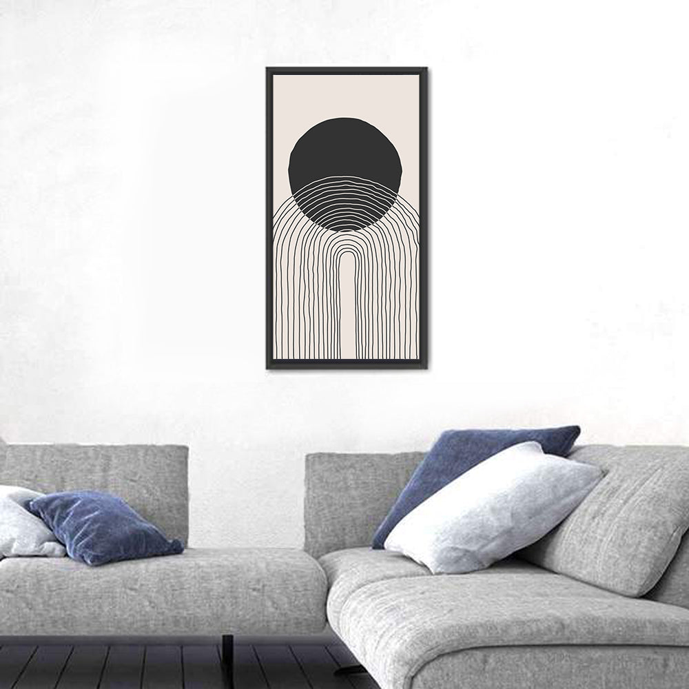 Minimalist Black Sun Wall Art