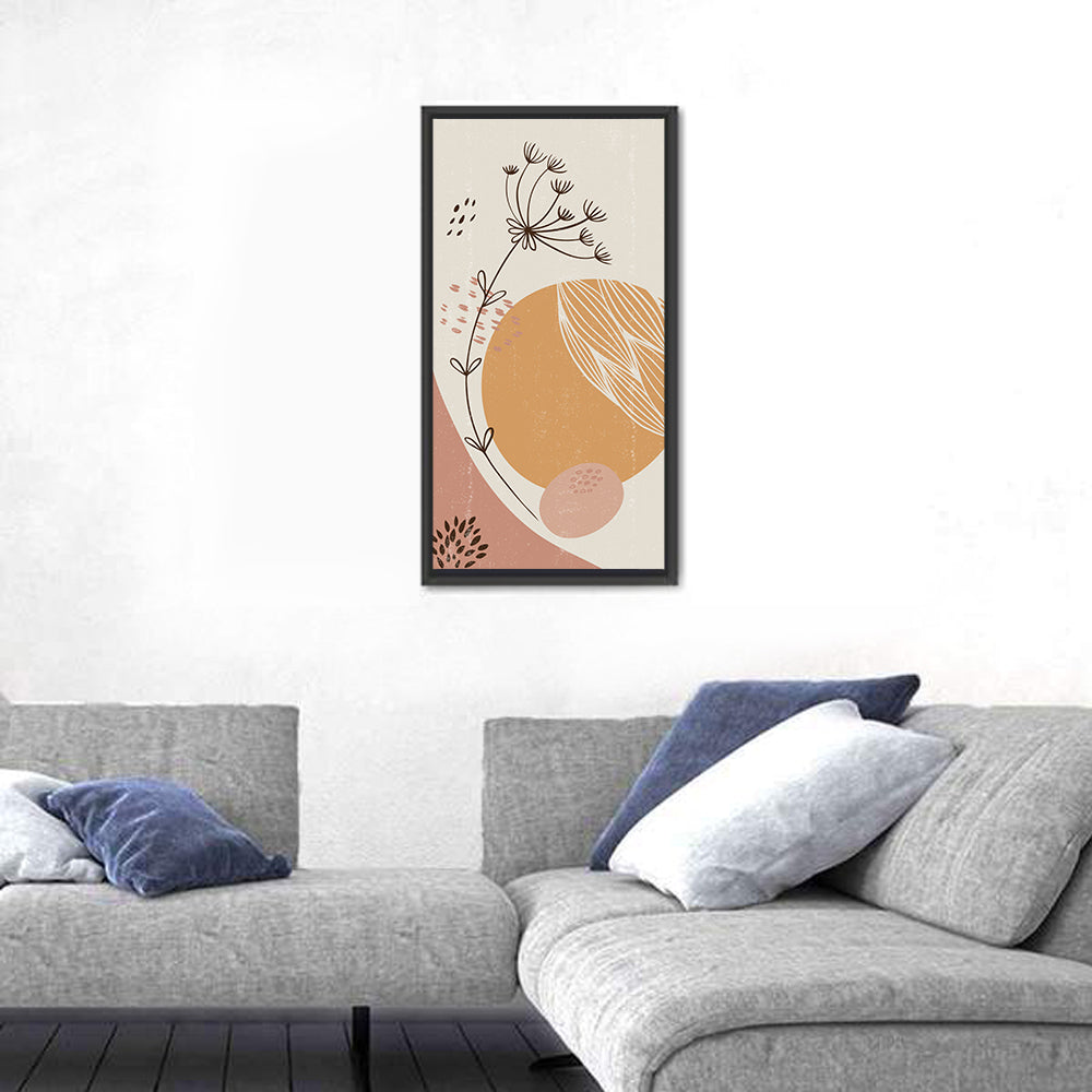 Terracotta Wildflower Abstract Wall Art
