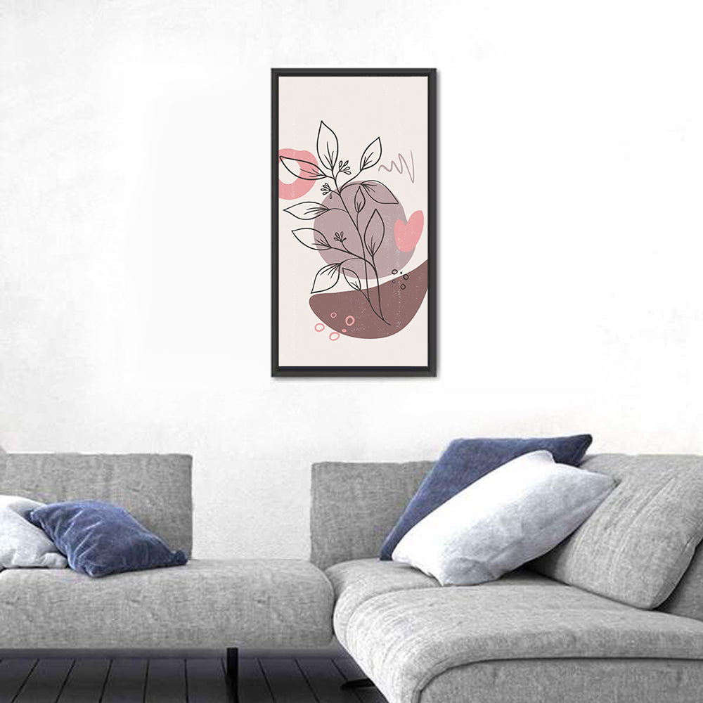 Mauve Botanical Line Wall Art